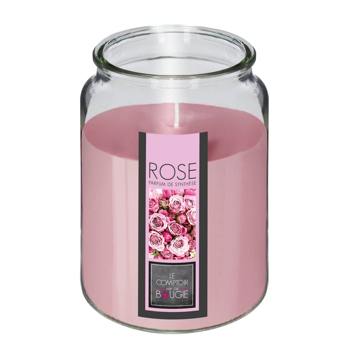 Atmosphera Scented Candle - Rose Fragrance - 510g Large Jar Candle for Home, Spa, Romantic Dinner & Relaxation