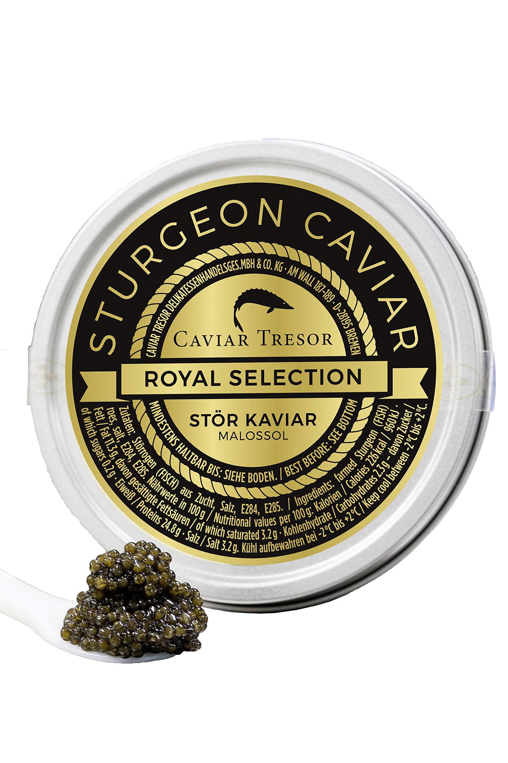 Premium Osietra Imperial Siberian Sturgeon Caviar (50g) - Gourmet Delicacy for Special Occasions & Luxury Dining