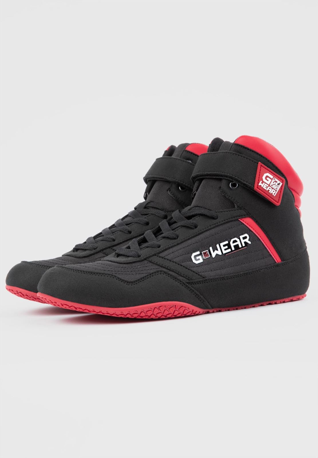 Gorilla Wear Gwear Classic High Top Sneakers for Men & Women - Black/Red Basketball Shoes for Streetwear & Casual Fashion