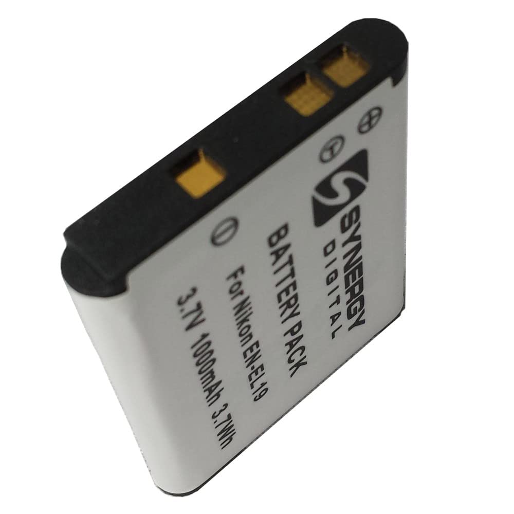 Synergy Digital Camera Batteries for Nikon S6500 - 5-Pack EN-EL19 Replacement (Li-Ion 3.7V 1000mAh) | Perfect for Travel Photography & Extended Shooting Sessions