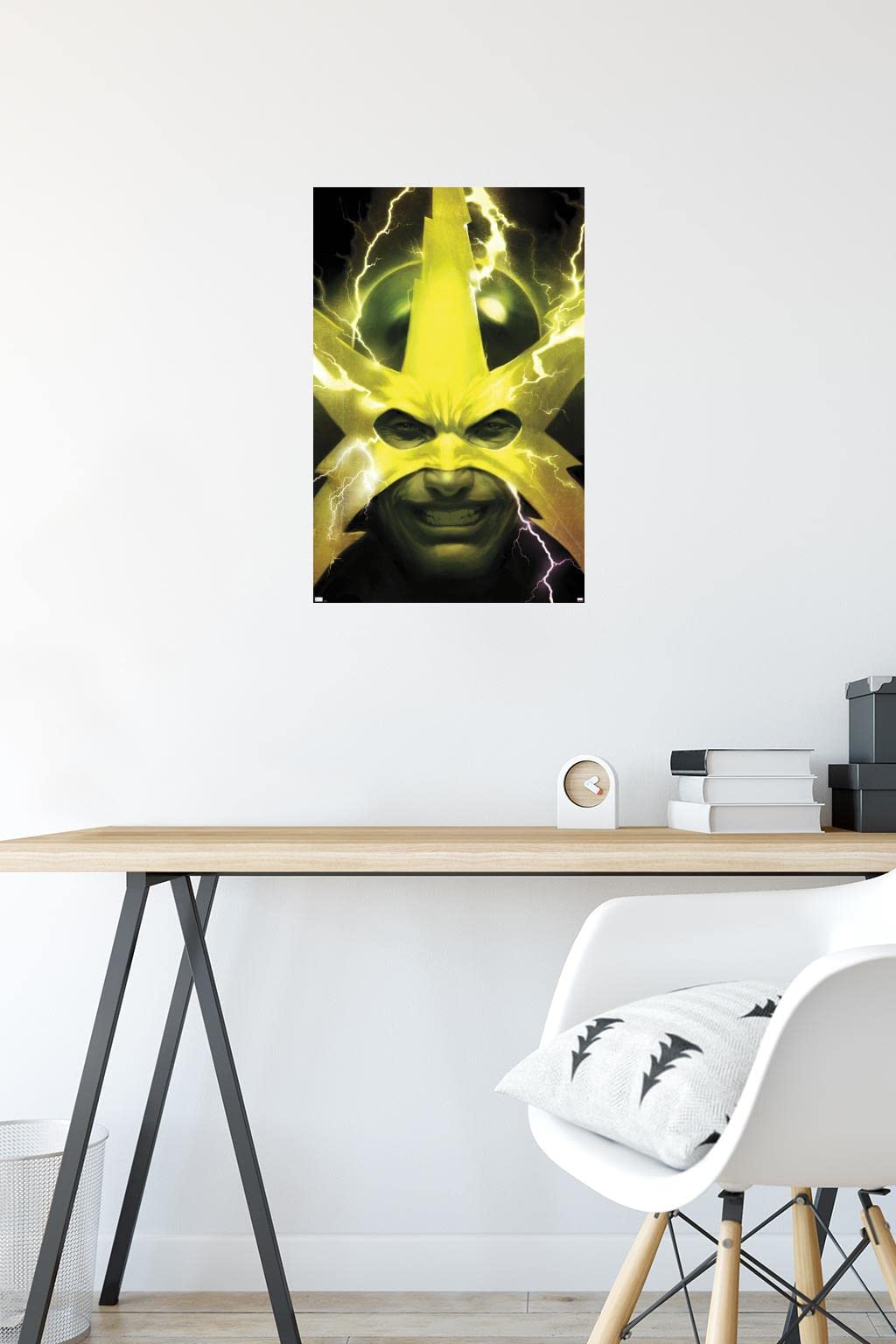 Marvel Comics Electro Web of Spider-Man #2 Premium Wall Poster 22.4x14.7 Inches - Official Licensed Superhero Decor for Bedroom, Game Room & Office - Includes Poster & Mounting Bundle