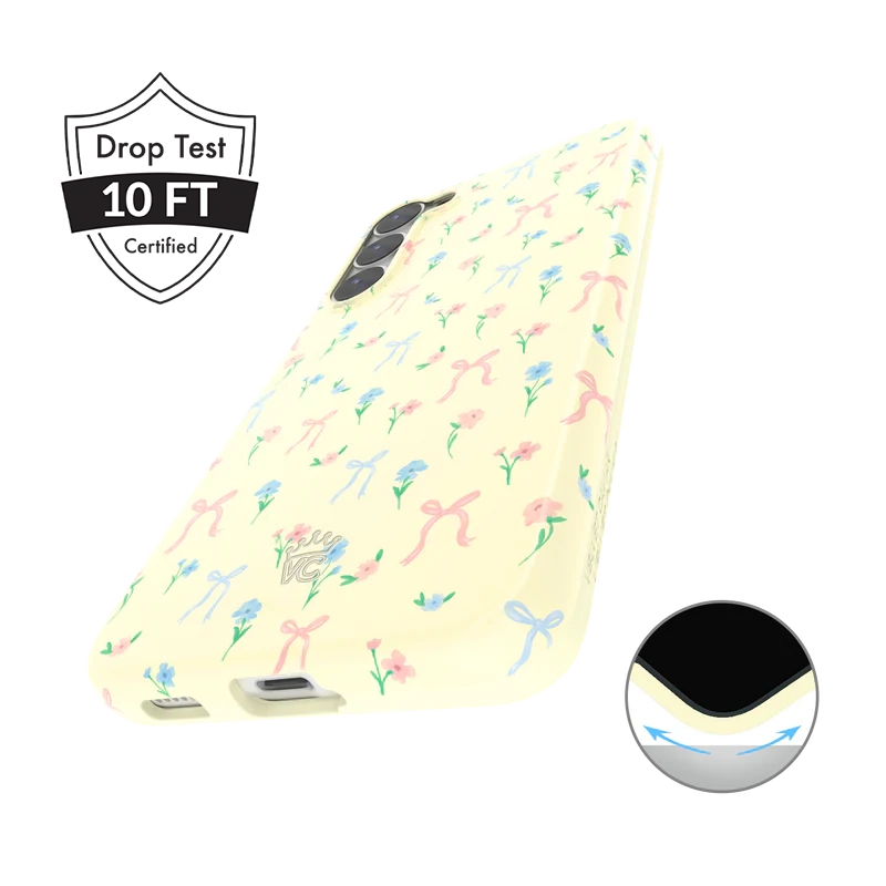 Buttercup Bows Cute Floral Samsung Phone Case - Protective Slim Fit Cover for Samsung Galaxy S23/S22/S21 - Perfect Gift for Women & Girls, Ideal for Everyday Use, Work & School