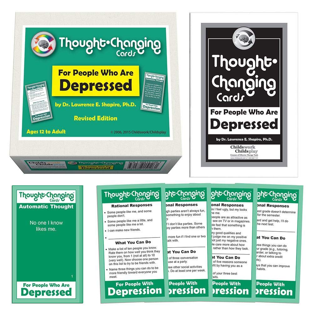 Thought Changing Cards for Depression - Positive Affirmation Cards for Mental Health & Emotional Well-Being - Perfect for Therapy, Self-Care & Daily Motivation