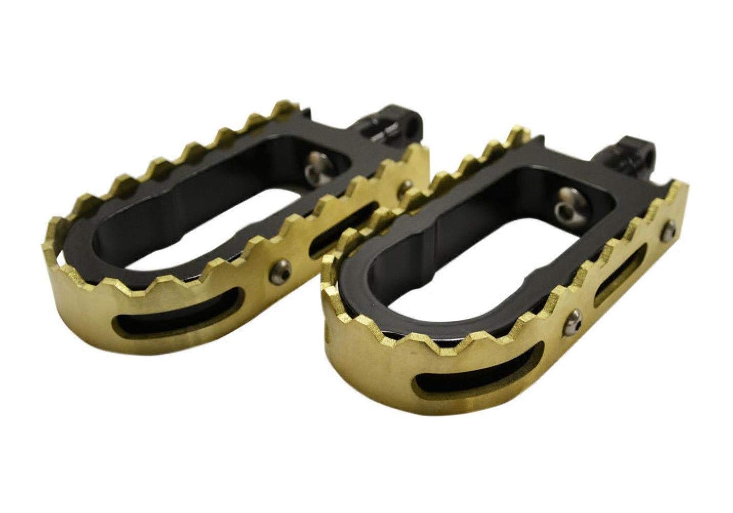 LA Choppers BMX Footpegs - Black Peg with Brass Teeth LA-7205-02B for BMX Bikes, Dirt Bikes & Stunt Riding - Durable & Non-Slip Motorcycle Accessories