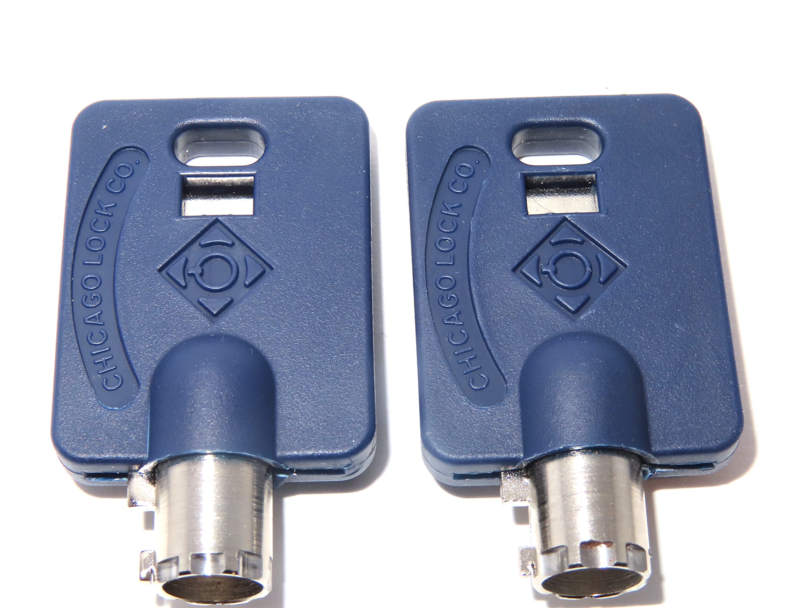 **Husky Milwaukee & Steel Glide R16 Tool Box Keys with Blue Caps - 2 Pack, Compatible with Tool Chests & Cabinets - Secure Storage Solution for Workshops & Garages**