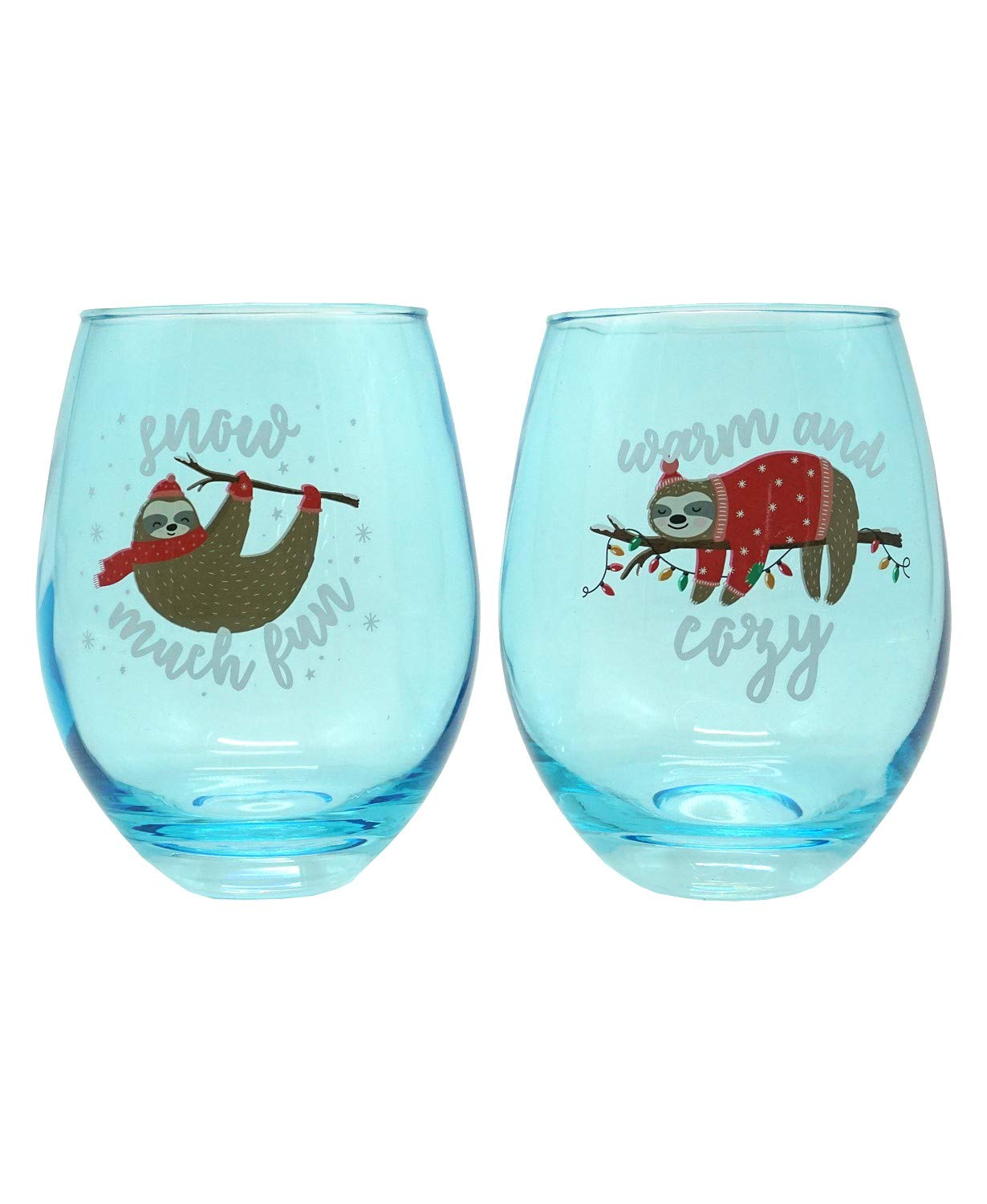 Stemless Wine Glasses Set of 2 - Elegant Unbreakable Crystal Clear Tumblers for Red & White Wine - Perfect for Holiday Parties, Romantic Dinners & Home Entertaining