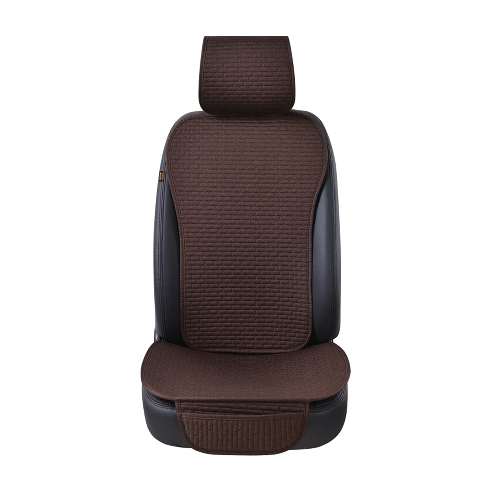**AxleZx Universal Car Seat Cover for SUV & Cars - Premium Flax Material, Protective Padding, Coffee Color - Perfect for Daily Commute, Road Trips & Interior Protection**