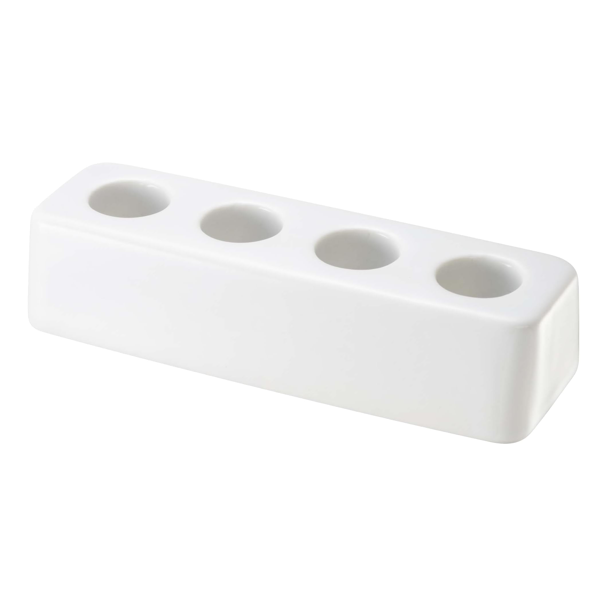 YAMAZAKI Home 2612 Toothbrush Stand Holder & Organizer - White Bathroom Countertop Organizer for Toothbrushes, Razors & Essentials | Perfect for Small Spaces, Vanity Organization & Travel