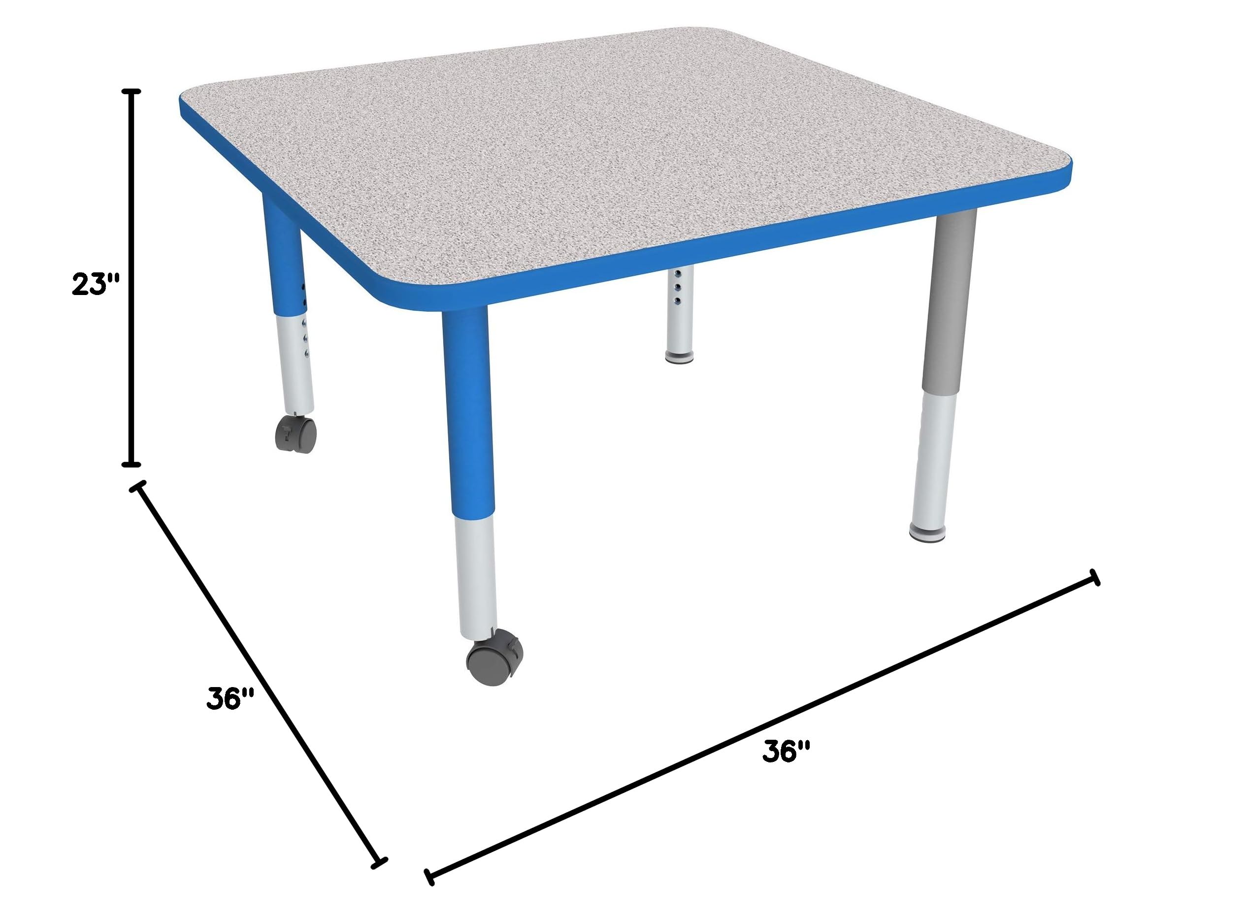Adjustable Height Mobile Preschool Activity Table for Classrooms - 36