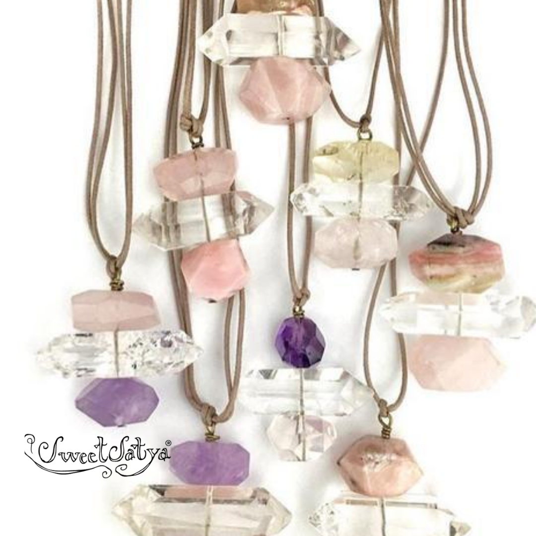 Rose Quartz Necklace for Women - Healing Crystal Jewelry for Love & Positive Energy - Perfect for Meditation, Gifts & Spiritual Healing
