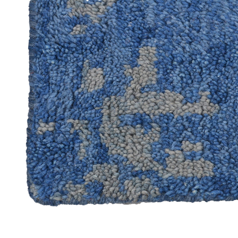 Prismatic Hand Knotted Wool Rug - Bohemian Style Area Rug for Living Room, Bedroom & Nursery - Non-Slip Soft Floor Carpet for Home Decor