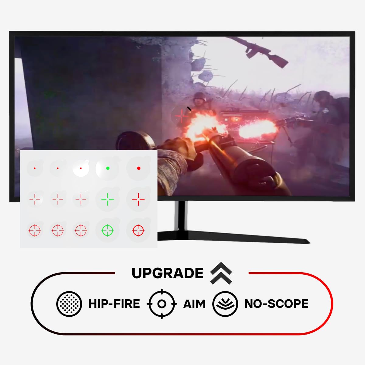 ProFPS Fastscope Decals: Pack of 15 Reticle Stickers for Gaming Screens - Quick Scope & Aimbot Accessories for PS5, PS4 Controller, PS5 Joystick - Perfect for FPS Gaming, Competitive Play & Enhanced Aiming Performance