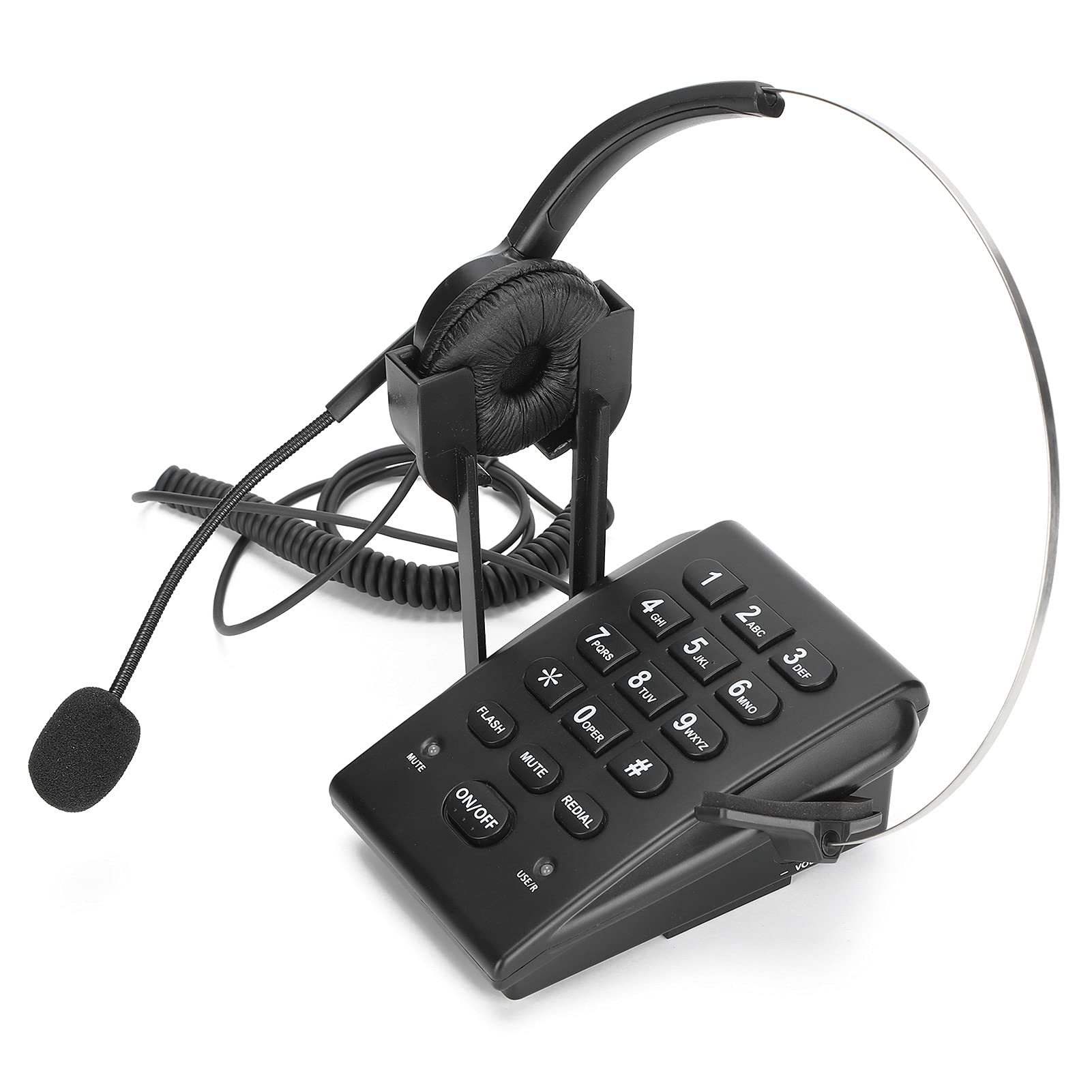 Professional Call Center Telephone with Corded Headset & Omnidirectional Microphone - Ideal for Home, Office & Business Customer Service Teams | Noise-Canceling for Clear Communication