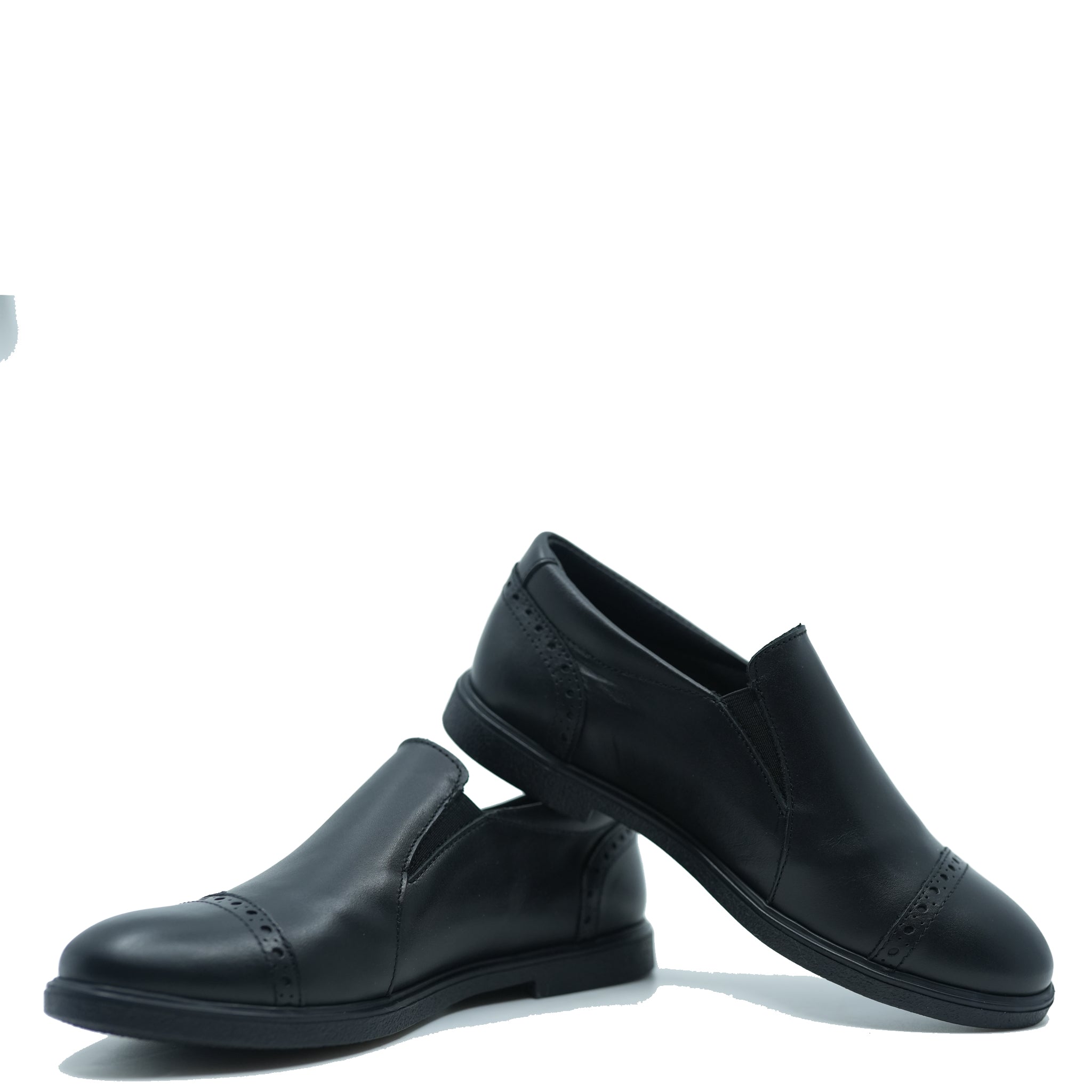 Blublonc Black Leather Captoe Dress Shoes for Men | Classic Formal Oxford Shoes for Business, Wedding & Office | Comfortable & Stylish Dress Footwear