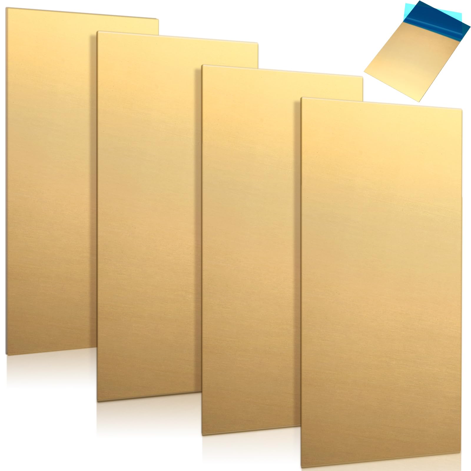 4-Piece 22 Gauge Brass Sheet Metal (6