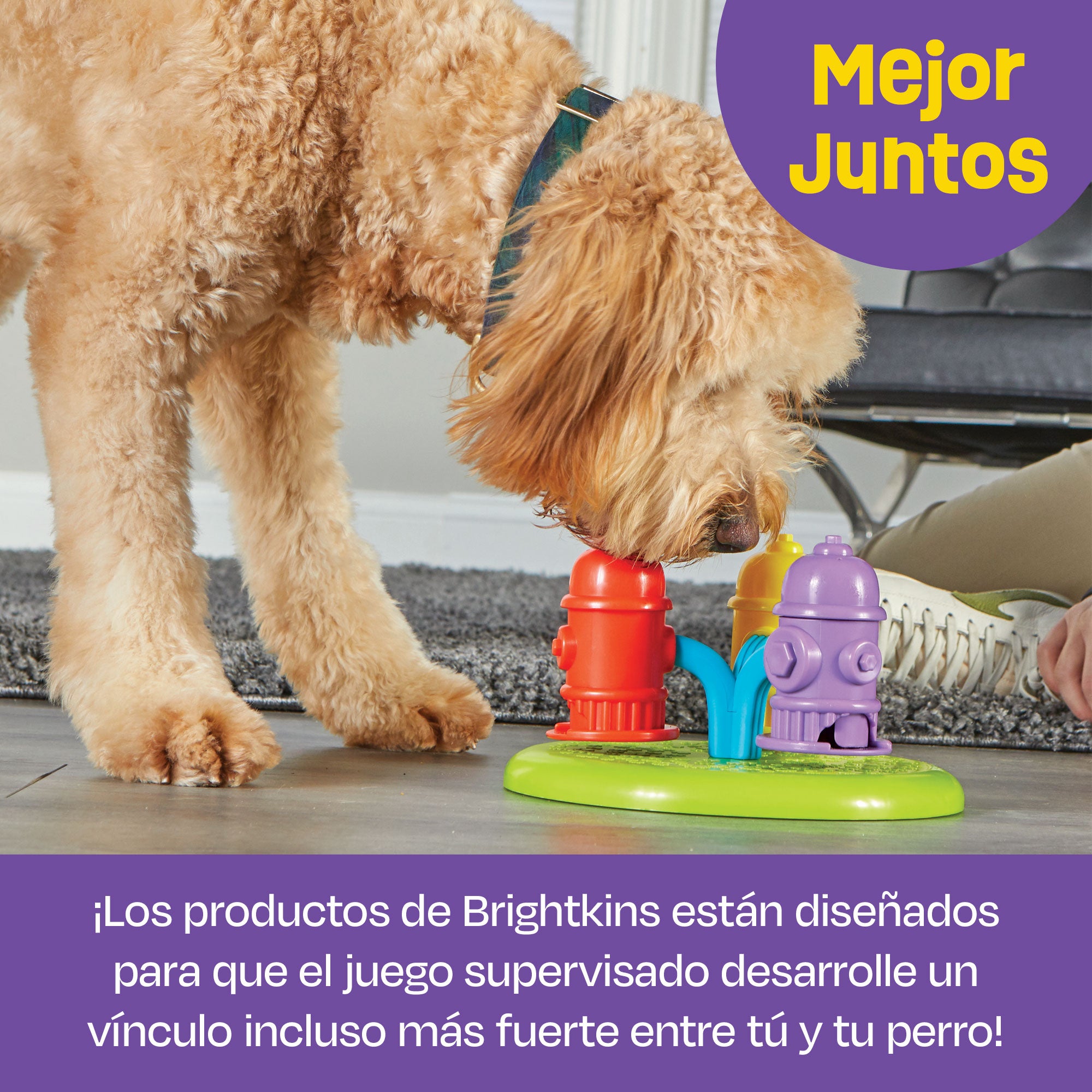 Brightkins Interactive Dog Toy Spinning Hydrants - Mental Stimulation & Anxiety Relief for Dogs - Fun Chew Toy for Small to Medium Breeds - Perfect for Indoor Play & Training Sessions