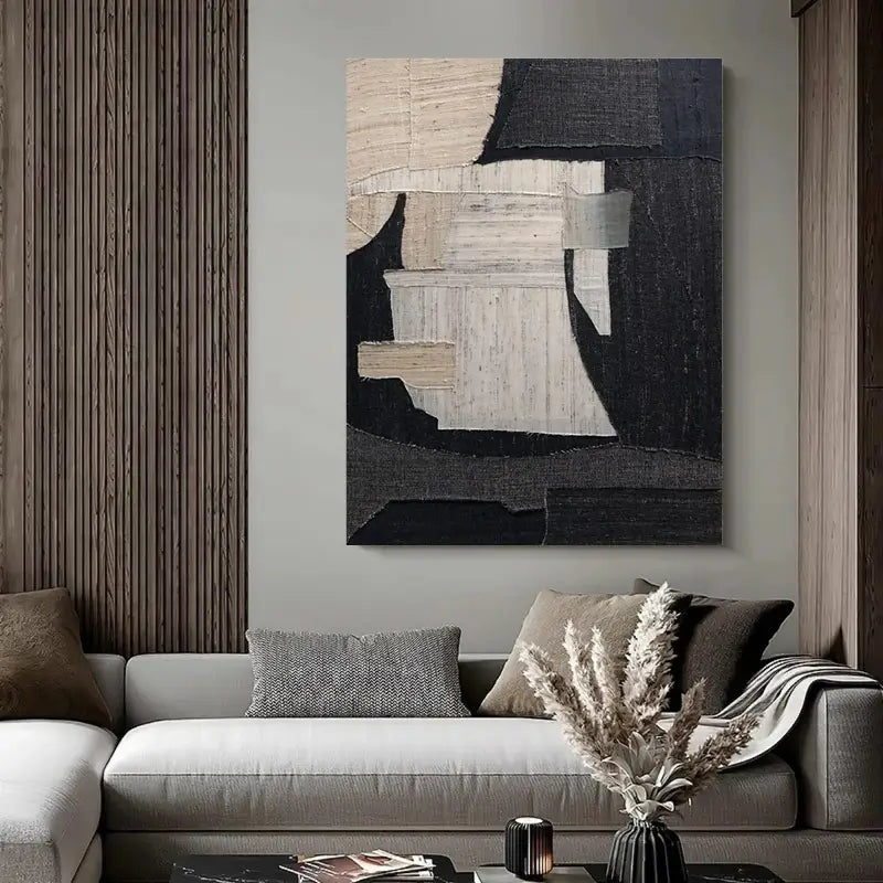 Abstract Tranquility Art Painting - Modern Wall Decor for Living Room & Bedroom - Handmade Canvas Artwork #WS002 | Perfect for Home, Office & Meditation Spaces