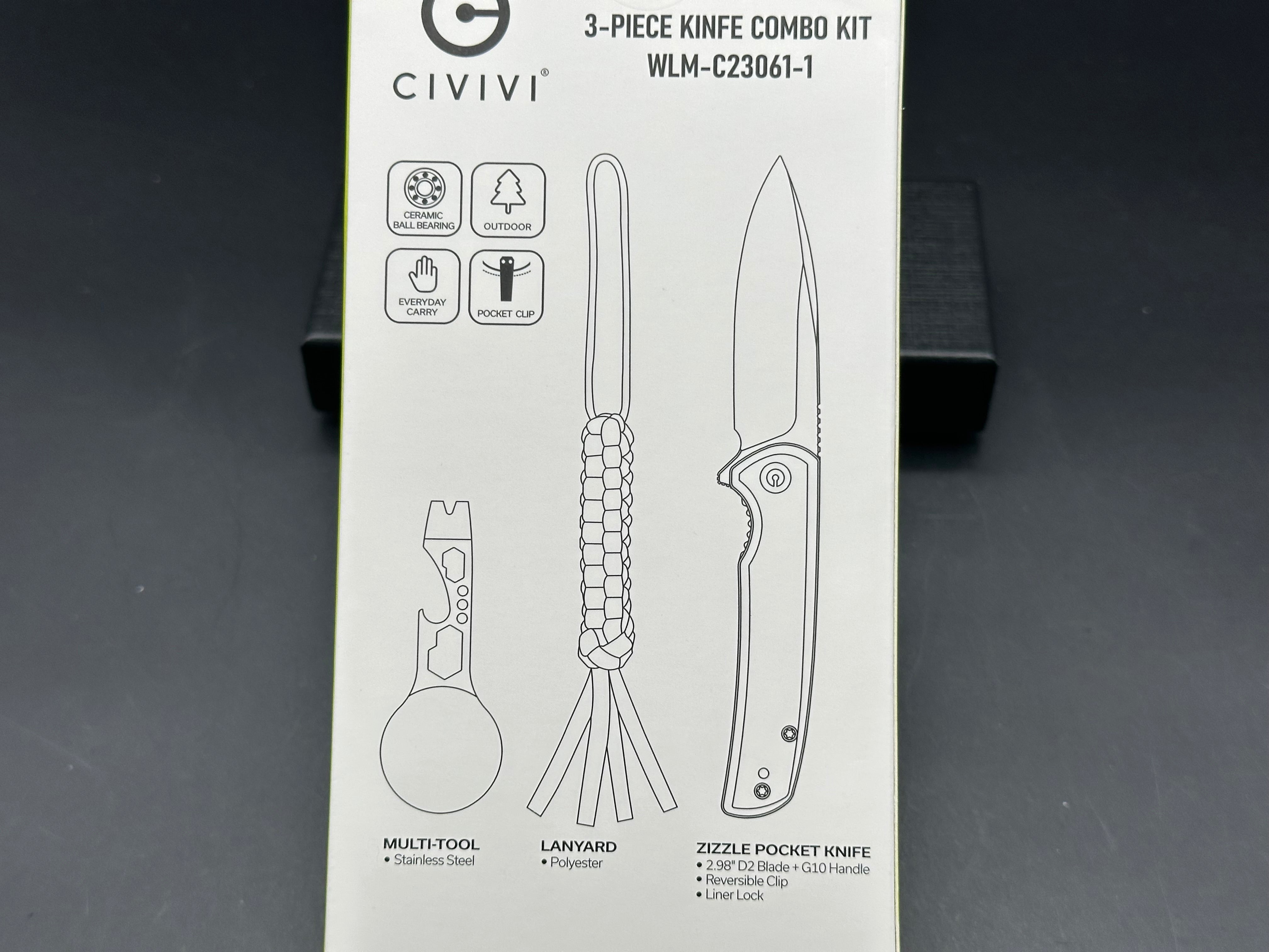 Civivi Premium Folding Knife Combo Kit - EDC Pocket Knife with Stainless Steel Blade for Outdoor, Camping & Everyday Carry (EDC) - Perfect for Hiking, Survival & Utility Tasks