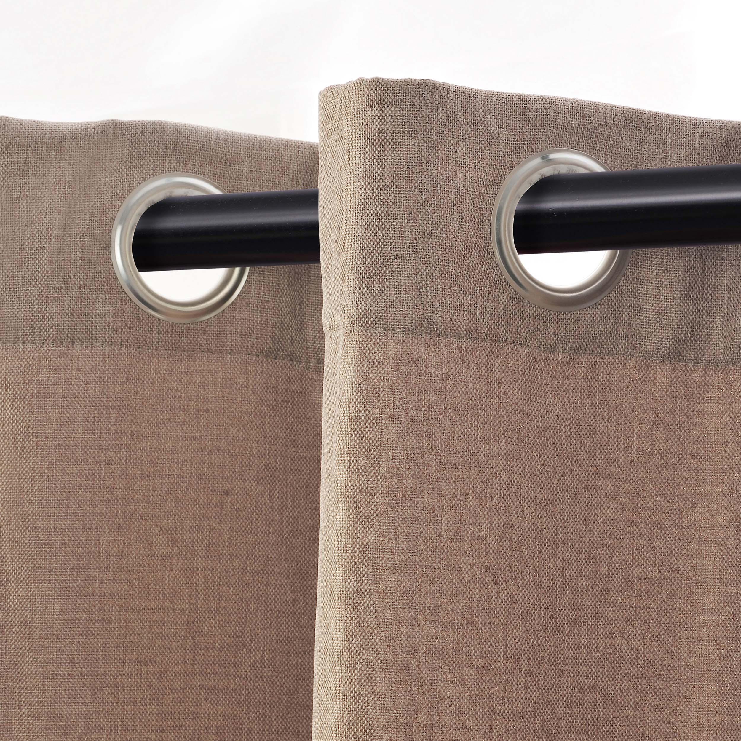 Linen Pattern Blackout Curtains Set of 42