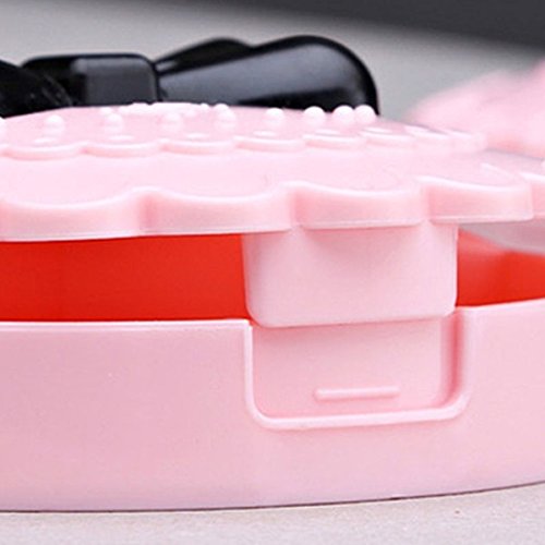 Gemini_mall® Cute Bow False Eyelash Storage Box - Pink Makeup Organizer with Mirror for Eyelashes, Cosmetics & Jewelry | Perfect for Travel, Home Vanity & Gift Giving