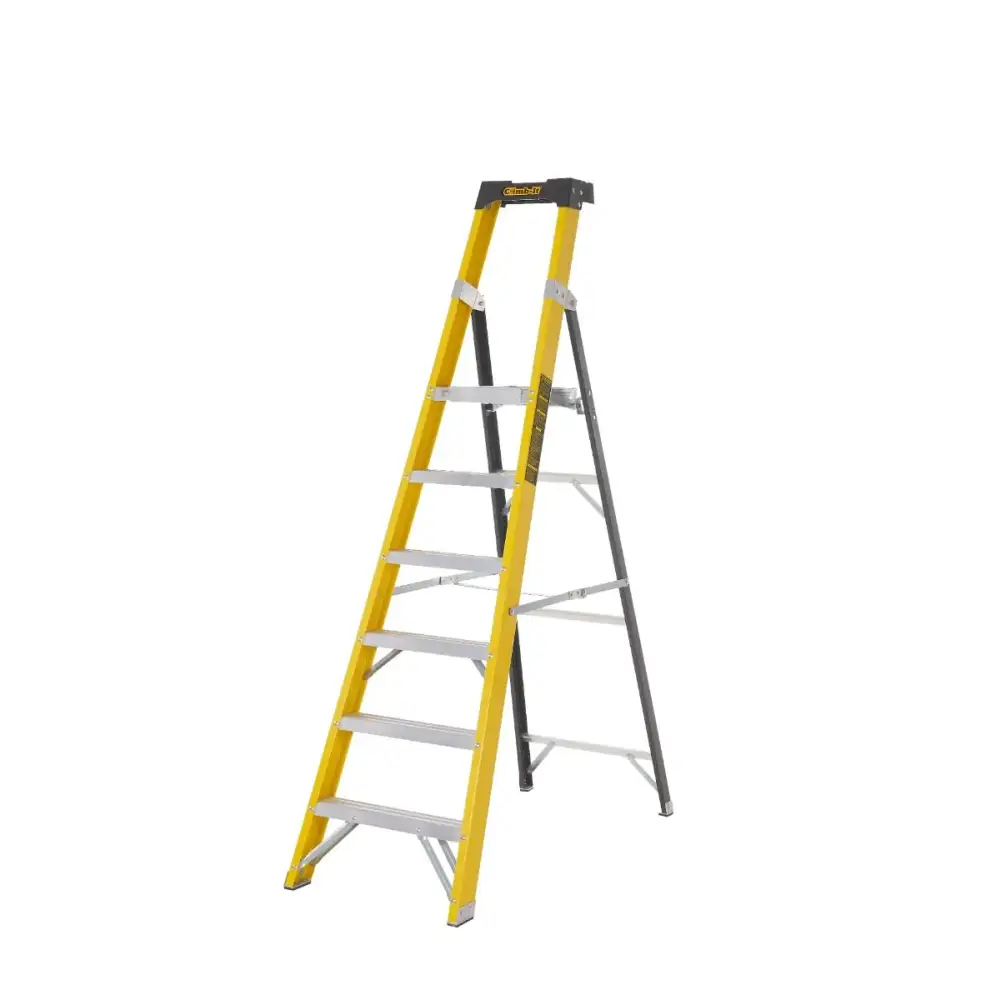 Climb It Fiberglass Platform Stepladder - Lightweight & Durable 300 lbs Capacity - Perfect for Home, Garage, and Workshop Use
