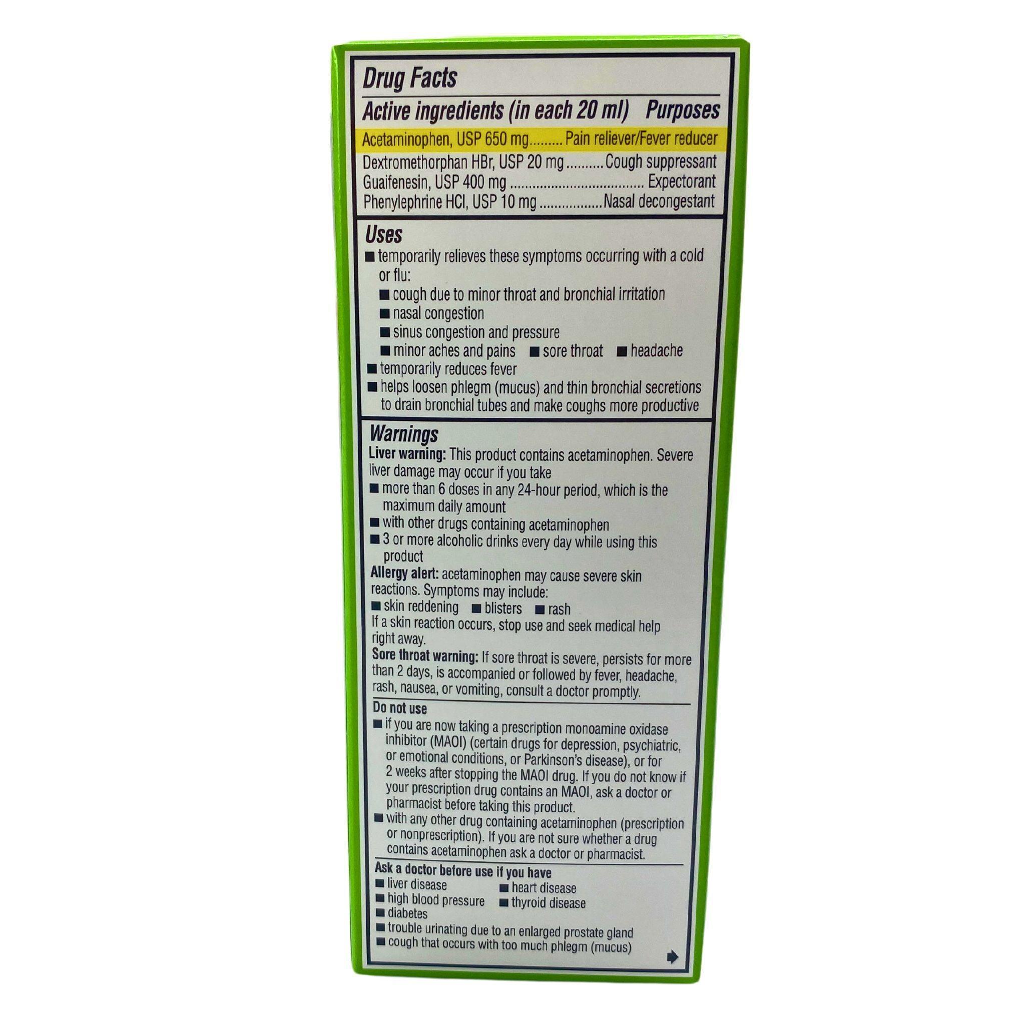 Robitussin Adult Maximum Strength Multi-Symptom Cough, Cold & Flu Relief Syrup - 4 fl oz (Pack of 48) for Ages 12+ | Day & Night Relief for Sore Throat, Fever & Congestion | Home, Office & Travel Use