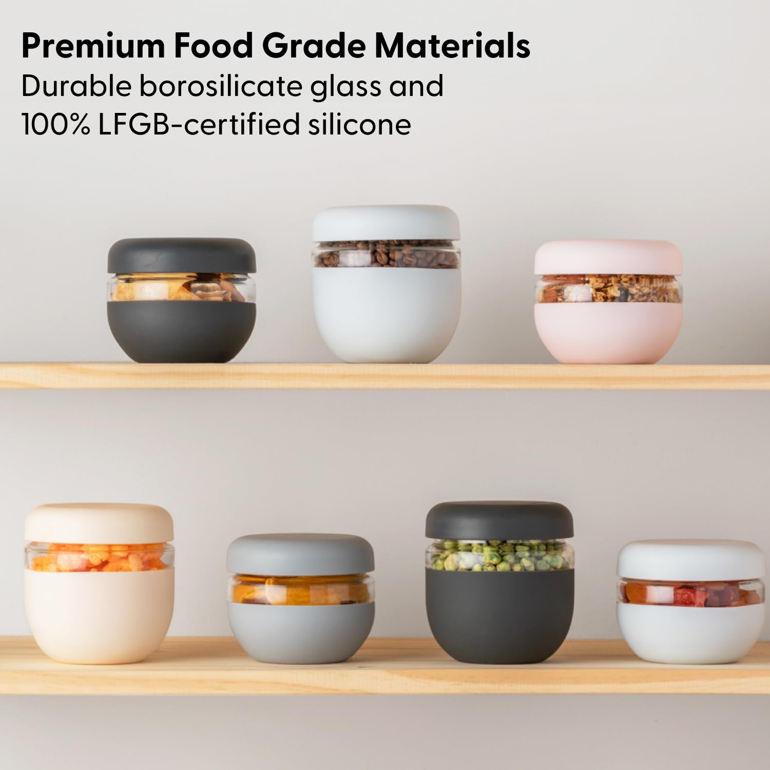 W&P Porter Seal Tight Glass Food Storage Container with Lid - 24oz Terrazzo Charcoal, Leakproof & Spill Proof Meal Prep Container, Microwave & Dishwasher Safe Borosilicate Glass - Perfect for Meal Prepping, Leftovers & Office Lunch Storage