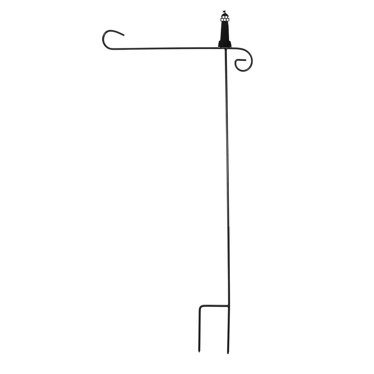 Briarwood Lane Wrought Iron Lighthouse Garden Flag Stand - Durable Outdoor Decoration for Yard, Patio & Lawn - Perfect for Seasonal & Holiday Flags