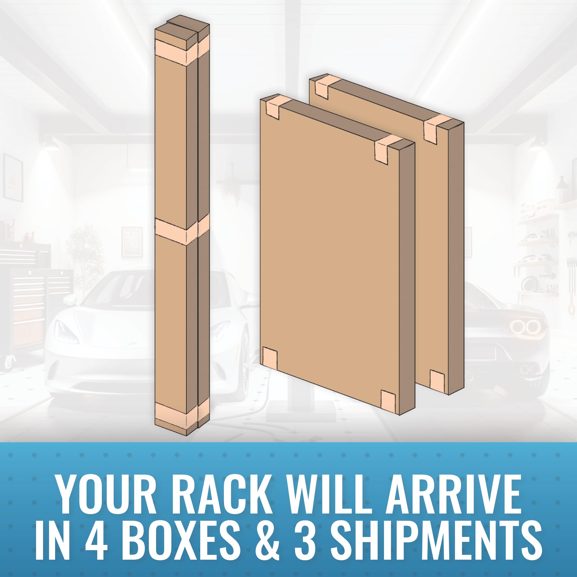 2-Pack 4x8 Overhead Garage Storage Racks - Heavy Duty Ceiling Shelving System with Adjustable Height (24