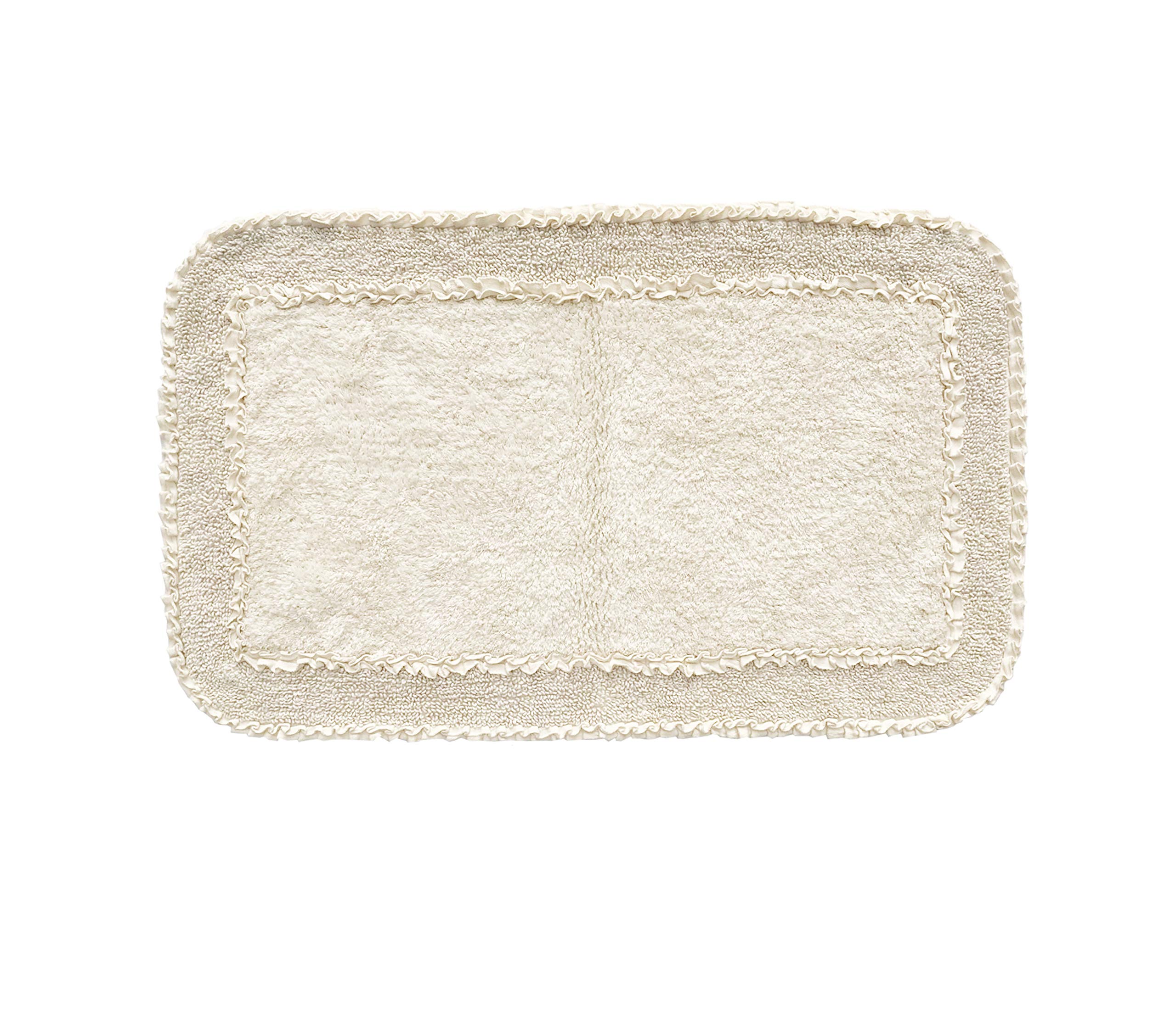 Home Weavers Radiant Collection 100% Cotton Bathroom Rugs Set - Machine Washable, Extra Soft & Absorbent Non-Slip Bath Mat - 24