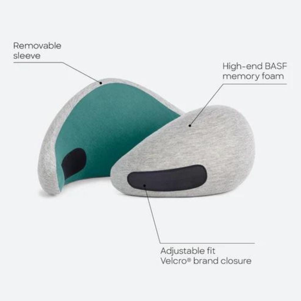 OstrichPillow Go Neck Pillow - Midnight Deep Blue Travel Pillow for Airplane, Car & Office - Comfortable Support for Neck & Head During Travel, Work & Naps