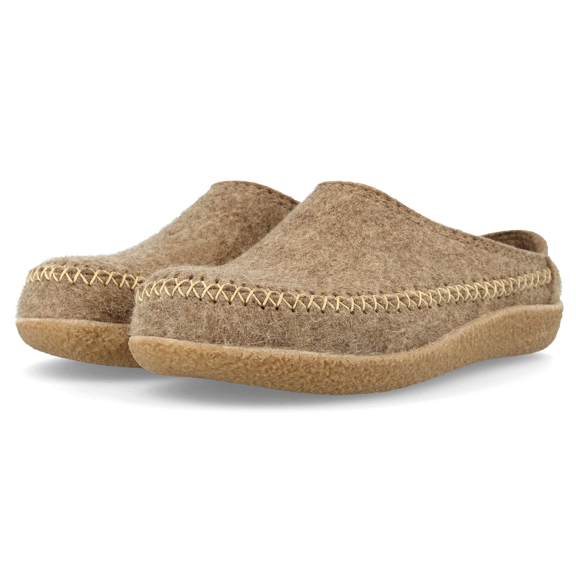HAFLINGER Unisex Fletcher Credo Clog Slippers - Comfortable Wool Felt House Shoes for Men & Women - Perfect for Indoor Relaxation, Spa Days & Cozy Home Wear