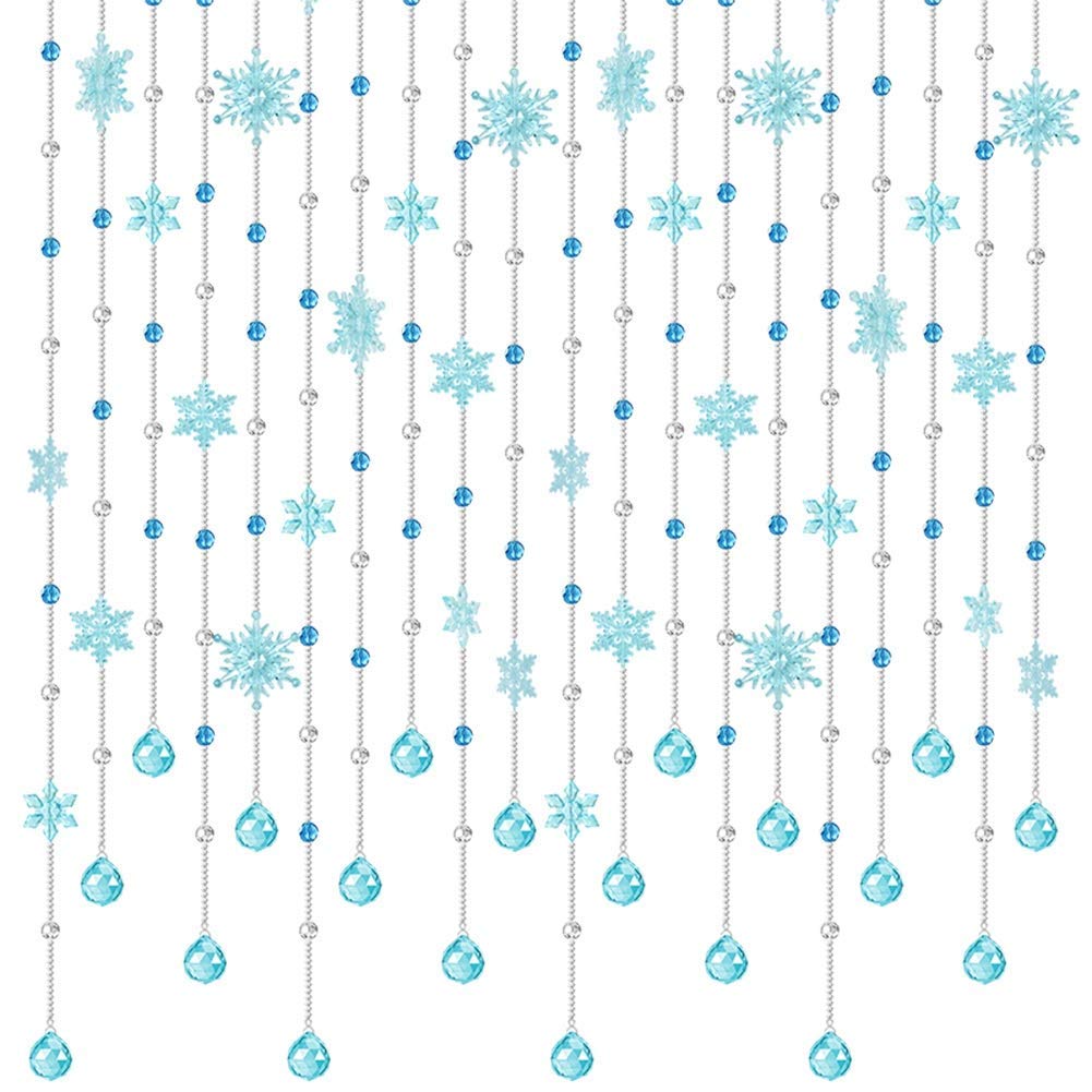 Crystal Beaded Curtain for Doorway - 80x150cm Blue Room Divider & Fly Screen for Home Décor, Wedding, Party, Hotel, Living Room & Restaurant | Elegant Door & Window Decoration for Stylish Spaces