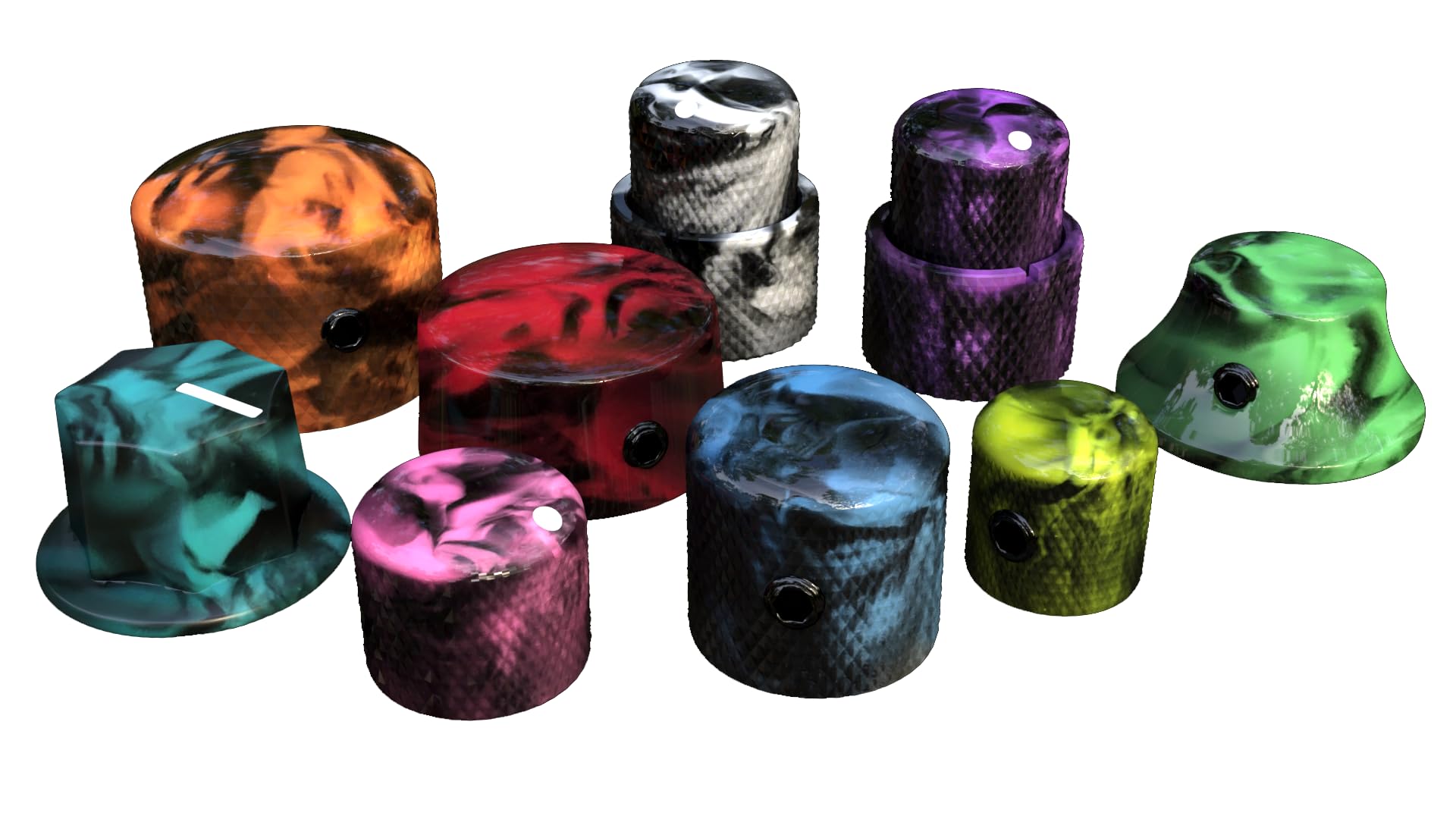 Aurora Series Resin Guitar Knobs - 1/4