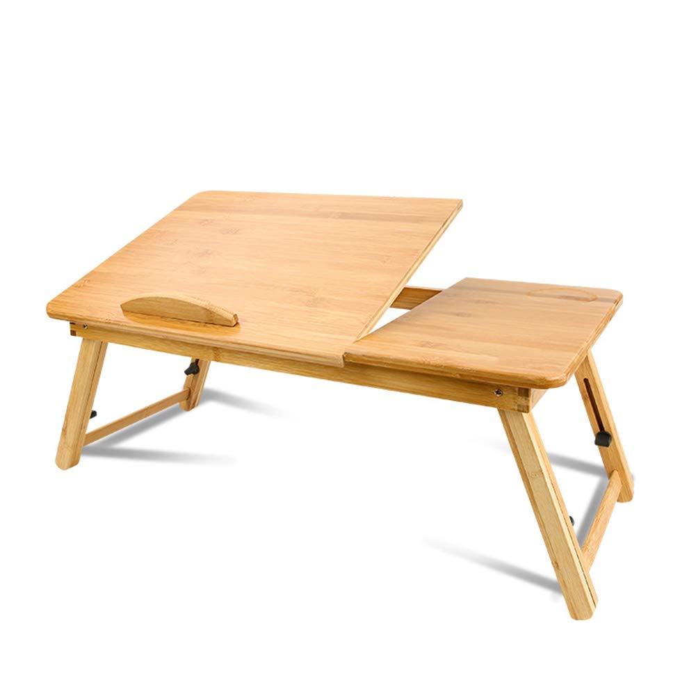 Adjustable Bamboo Laptop Desk for Bed & Sofa - Portable Folding Notebook Stand (68x34x27cm) - Perfect for Working, Reading & Eating in Bed, Living Room or Office (Style2)