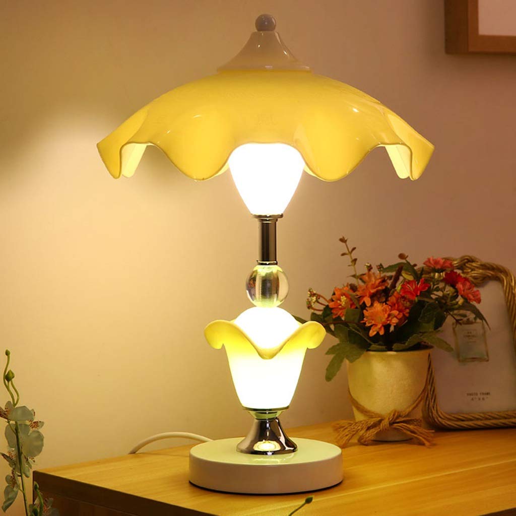Double Lamp Kids Study Desk Light with Metal Base & Acrylic Shade - Adjustable LED Reading Lamp for Children's Room (Yellow) - Perfect for Homework, Reading & Nighttime Study Sessions