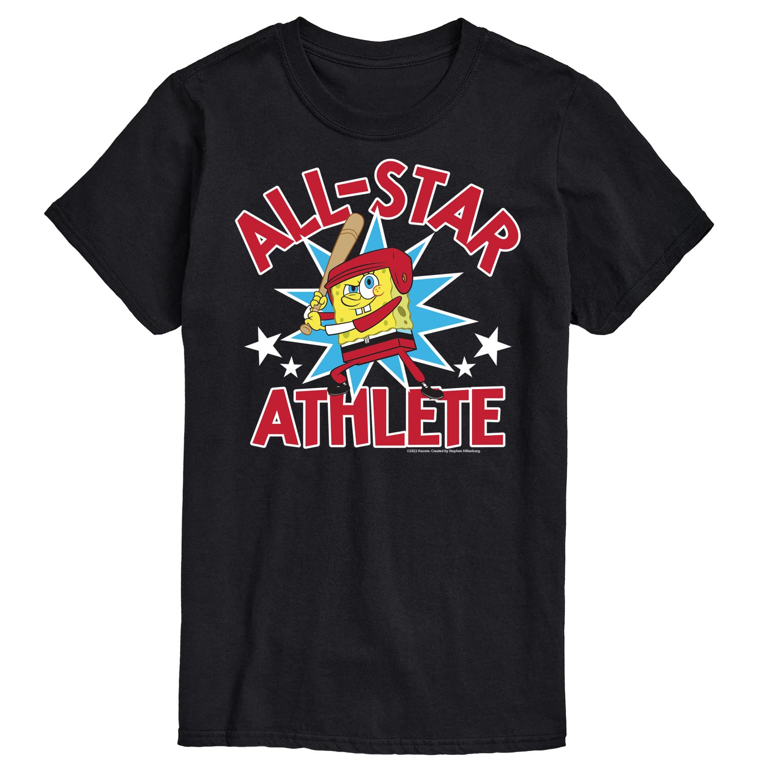 HYBRID APPAREL Spongebob Squarepants American All Star Men's Graphic T-Shirt - Cool Cartoon Short Sleeve Tee for Casual Wear, Street Style & Fan Merchandise