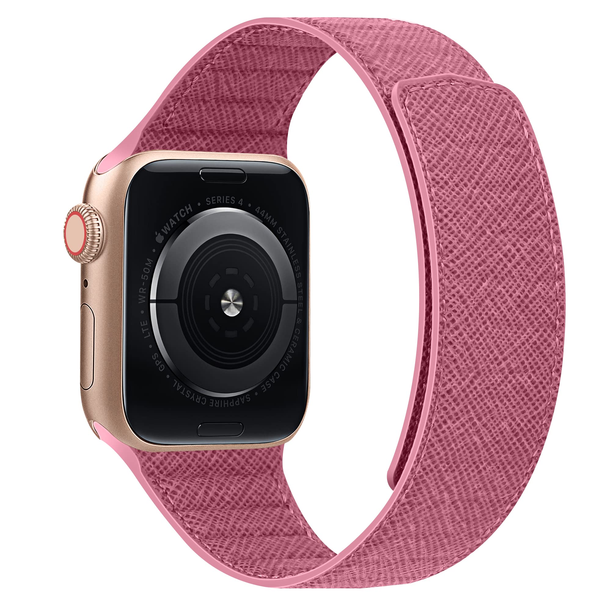 Premium SYNCHRO Saffiano Leather Apple Watch Band - Magnetic Link Strap Compatible with Series Ultra/8/7/6/5/4/3/2/SE (38mm-49mm) - Durable Real Leather iWatch Band for Men & Women | Perfect for Workouts, Office & Everyday Wear