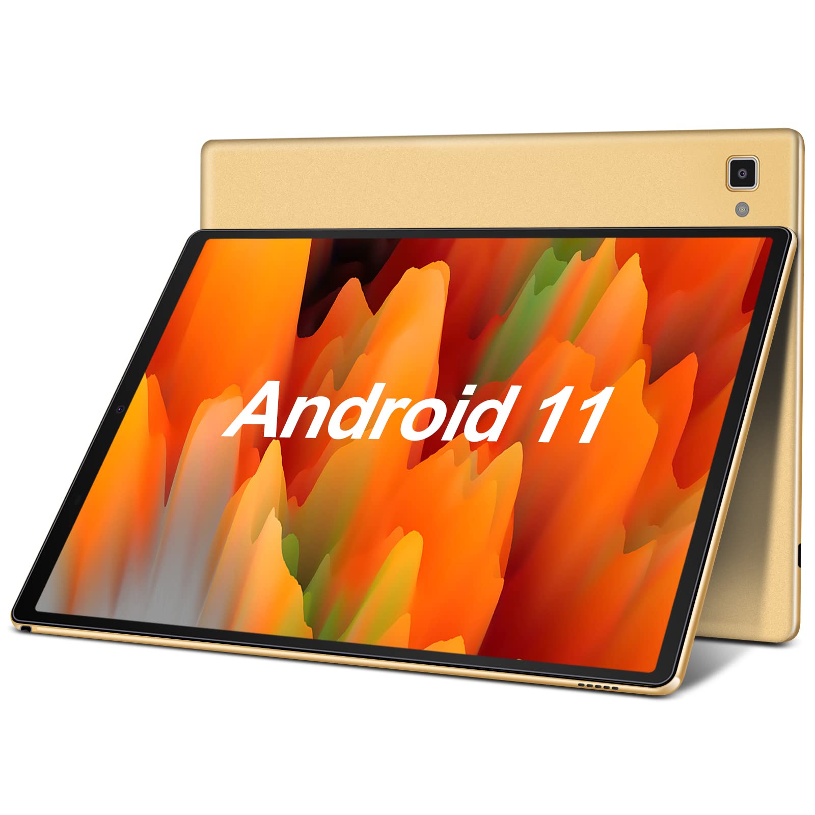 11 Inch Android Tablet YESTEL - 2K FHD IPS Screen (2176x1600) | 4GB RAM 128GB Storage | 9500mAh Battery | 8MP+13MP Dual Camera | Quad-Core 1.8GHz | WiFi, GMS Certified | with Protective Case (Natural Blue) - Perfect for Work, Study, and Entertainment