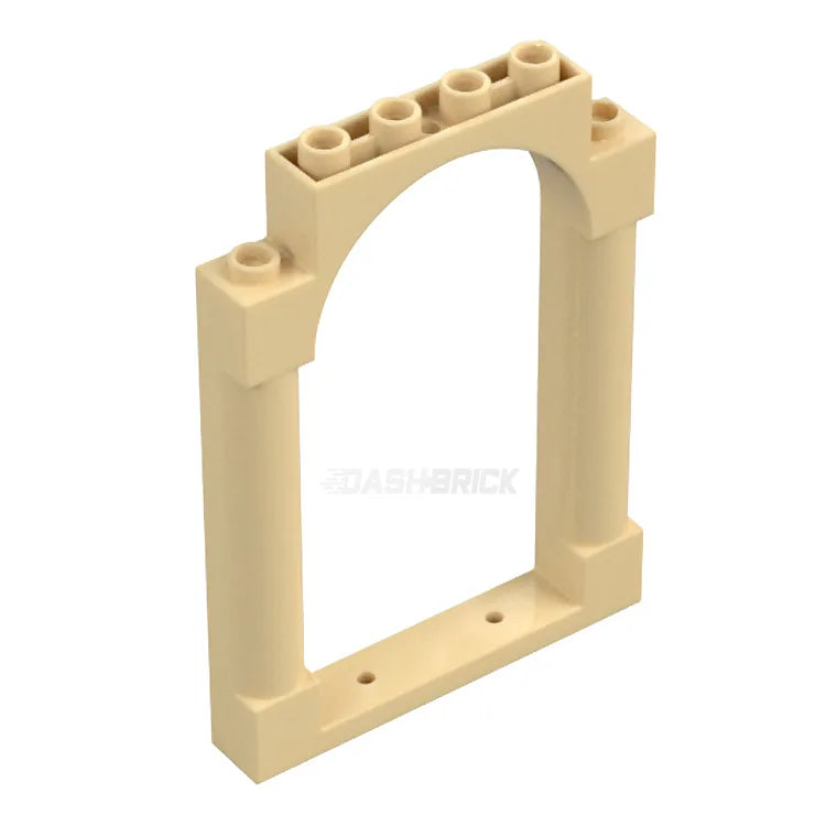 LEGO 40066 Arched Door Frame 1x6x7 with Notches & Rounded Pillars in Tan - Perfect for Castle, Medieval & Fantasy LEGO Building Sets
