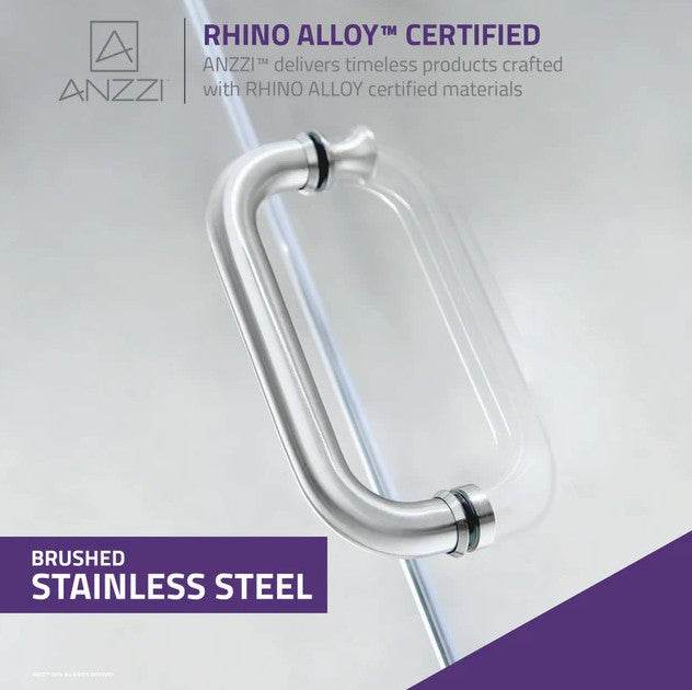 Anzzi SD AZ8075 02BN Passion Frameless Shower Door - 30