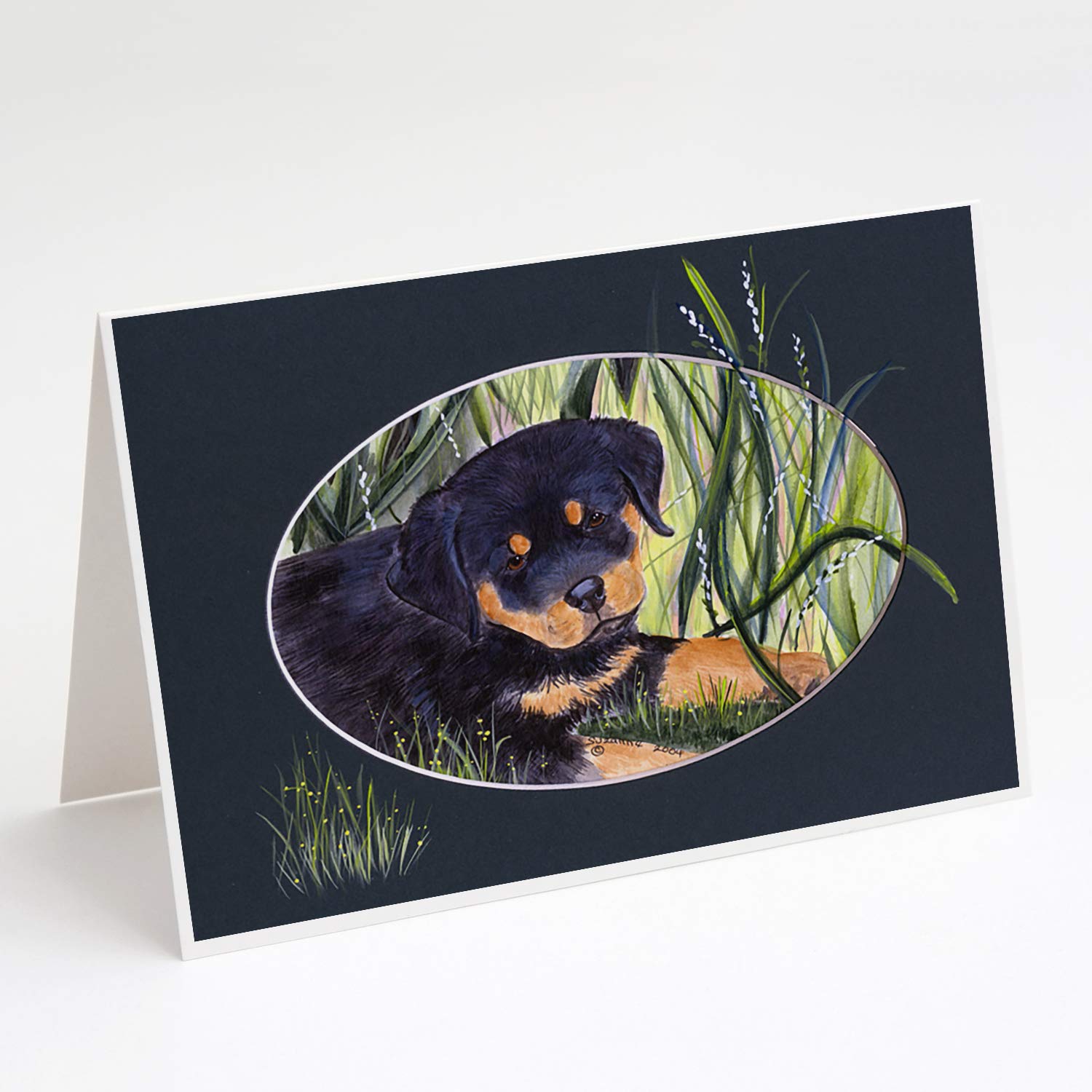 Rottweiler Greeting Cards & Envelopes Set - Pack of 8 Blank A7 Note Cards (5x7 Inches) | Whimsical Dog Lover Stationery for Birthdays, Thank You Notes & Special Occasions