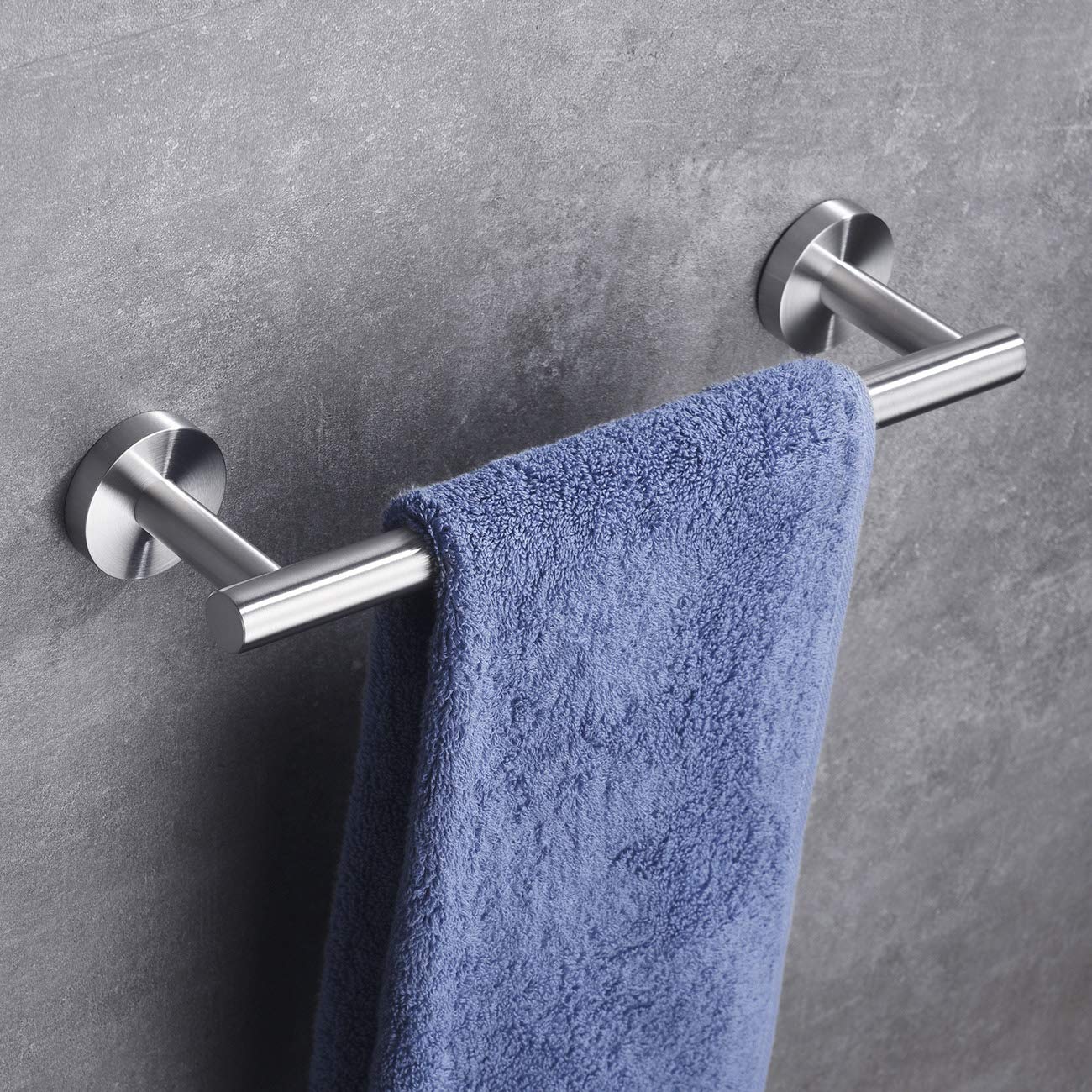 12 Inch Stainless Steel Bath Towel Bar - Wall Mounted Towel Rack for Bathroom & Kitchen with Brushed Finish (A100L30-BN) - Perfect for Hanging Hand Towels, Dish Towels and Washcloths