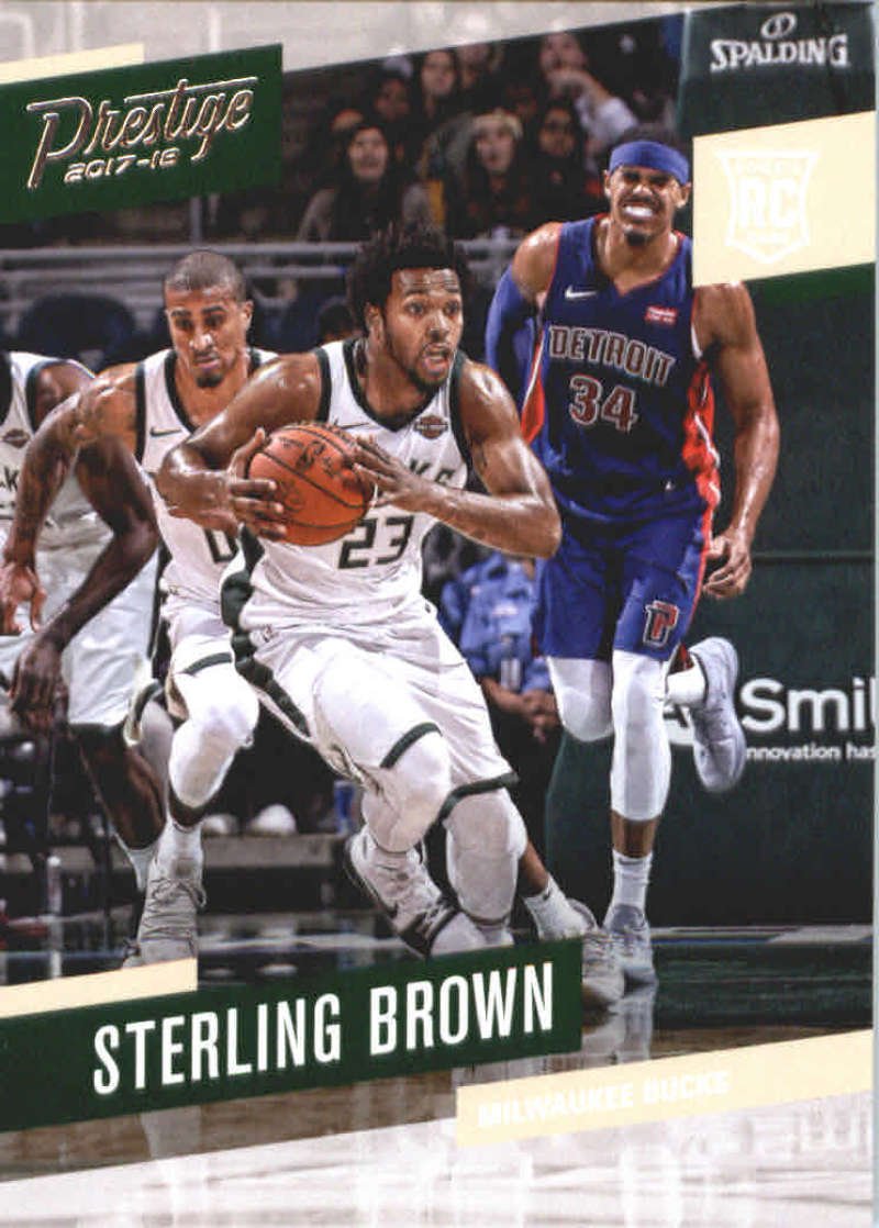 2017-18 Panini Prestige #193 Sterling Brown Milwaukee Bucks Rookie Basketball Card - Collectible NBA Trading Card for Fans & Investors | Perfect for Memorabilia Collections, Sports Gifts, and Card Grading