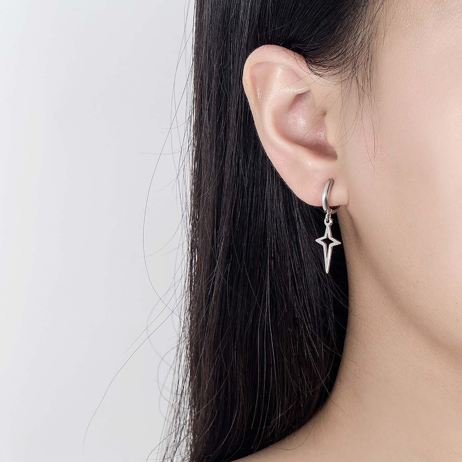 Hypoallergenic Silver & Gold Dangle Stud Earrings for Women - Cute Fashion Jewelry with Inspirational Design - Perfect for Everyday Wear, Parties & Gifts