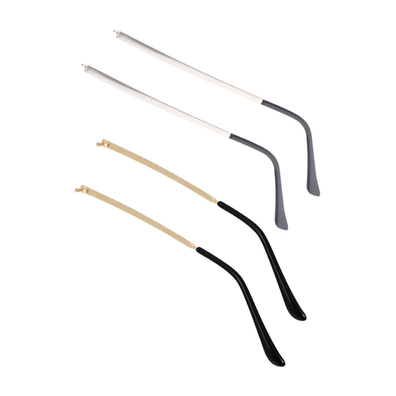 BCOATH 2 Pairs Glasses Replacement Arms - Metal Temple for Men & Women - Perfect for Repairing Sunglasses