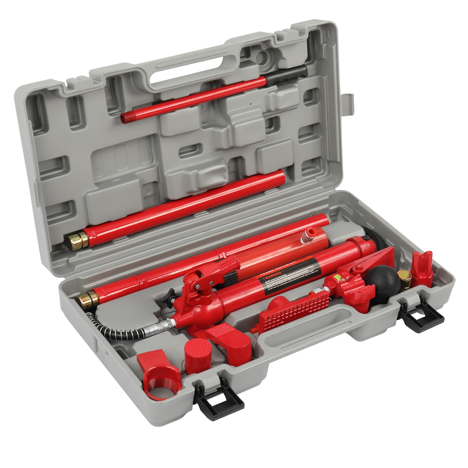 10 Ton Porta Power Hydraulic Kit with Case - Heavy Duty Automotive Frame Repair Tool for Car, Truck & Farm Equipment - Perfect for Autobody Shops, Construction Sites & DIY Vehicle Maintenance
