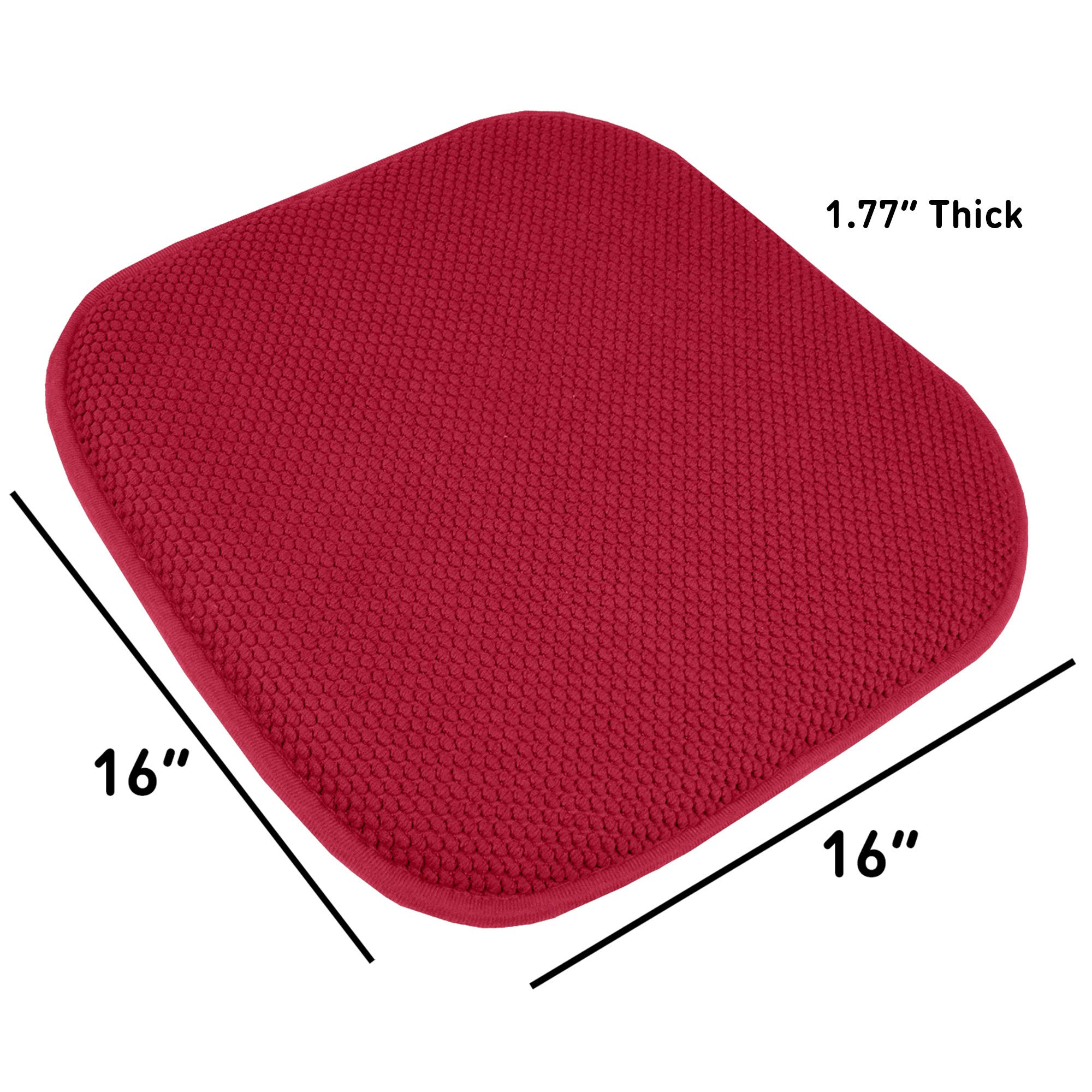 Sweet Home Collection Memory Foam Chair Cushions - 16