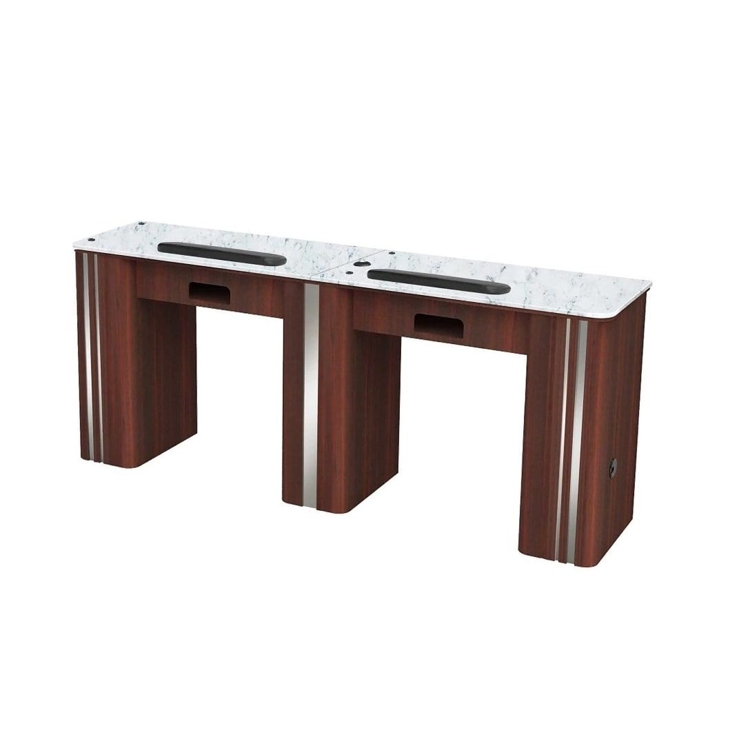 AVON Professional Double Manicure Table for Nail Salon - Portable Nail Technician Station with Storage Drawers | Perfect for Home & Salon Nail Services, Spa Treatments, and Beauty Professionals