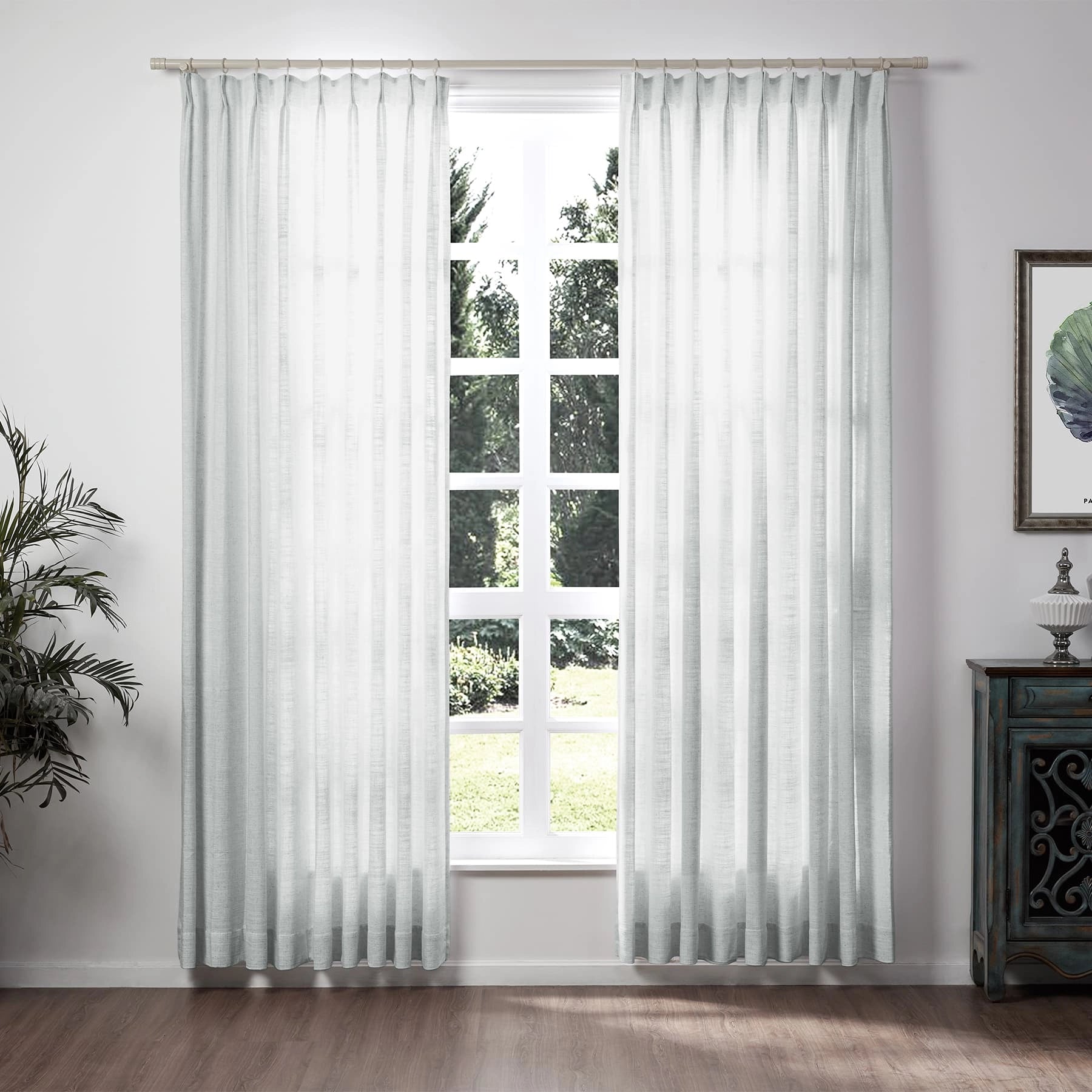 Liz Loft Extra Long Pleated Curtains - 84 Inch Length Blackout Drapes for Living Room & Bedroom | Thermal Insulated Window Treatments for Home Decor